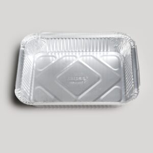 Barquette rectangulaire en aluminium - 1200ml + Couvercle [83120DB]