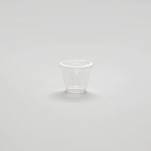 Pot à sauce transparent - 60ml + Couvercle [60PET]