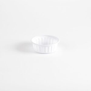 Bol en plastique ondulé blanc 250cc   [H250PPCBB]