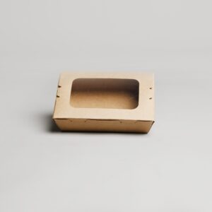 Boîte en kraft avec fenêtre - 18 cm [KLBW180]