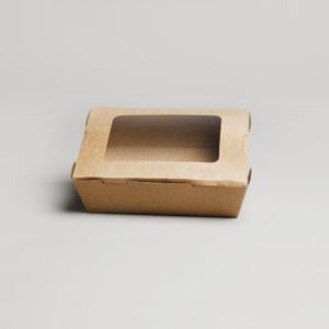 Boîte en kraft avec fenêtre - 19,5 cm [KLBW195]