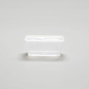 Barquette rectangulaire transparente - 1500ml + Couvercle [MC1500B]