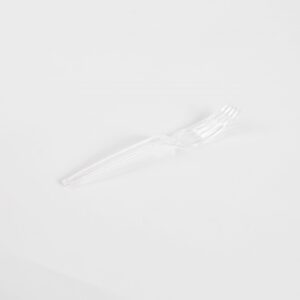 Fourchette transparente en plastique - Premium  [CPFHD6]