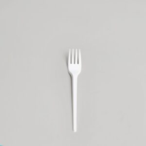 Fourchette blanche en plastique   [PFS]
