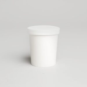 Pot en carton blanc avec couvercle - 26 oz  [PNB26]