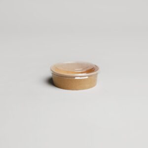 Saladier rond en kraft - 20 oz + Couvercle [PSB20K]