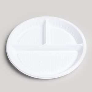 Assiette ronde blanche 3 compartiments  [RPP103CDHPEC]