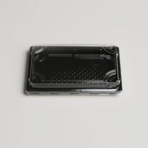 Barquette sushi à base noire + Couvercle [SC03BHP]