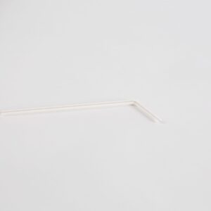 Paille blanche rayée coudée  [STRAWW]